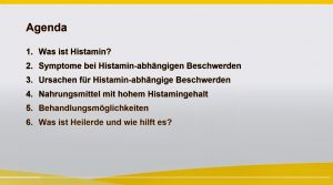 Screenshot Histamin Webinar in Zusammenarbeit mit Luvos Heilerde